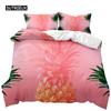Pineapple Duvet Cover Set White Twin Bedding Set Teen Adults Yellow Abstract Tropical Fruits Pineapple Polyester Comforter Cover