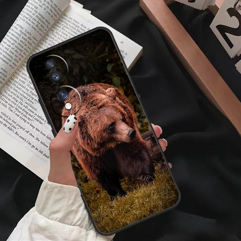 Чехол для телефона Honor с изображением Медведя Гризли Magic 8 6 7 Pro для Honor X9d X9c X9b X9a X8c X8b 200 400 50 70 90 Lite Win RT
