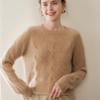 2025 A/W Women's Retro Style Cable Knit Cashmere Sweater - Round Neck, Versatile