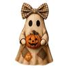 Double-Sided Printed Wooden Ornament Handmade Ghost Figurine Tabletop Ornament  Halloween