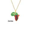 HY European and American Stainless Steel African Diamond Drop Necklace with Bamboo Chain Unisex Gift Jewelry