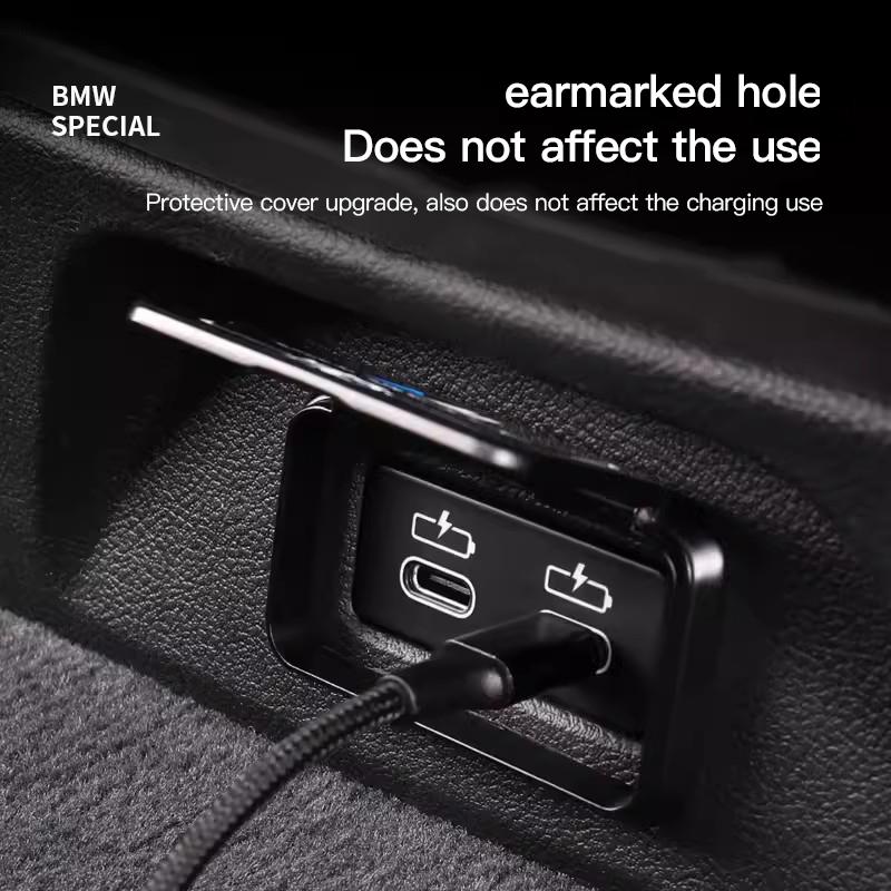 DKHN5 Алюминиевый сплав USB-порт Защитная заглушка от пыли Для BMW G30 G32 G01 G02 G05 G06 G07 G26 G23 G22 F40 F20 G08 G16 G15
