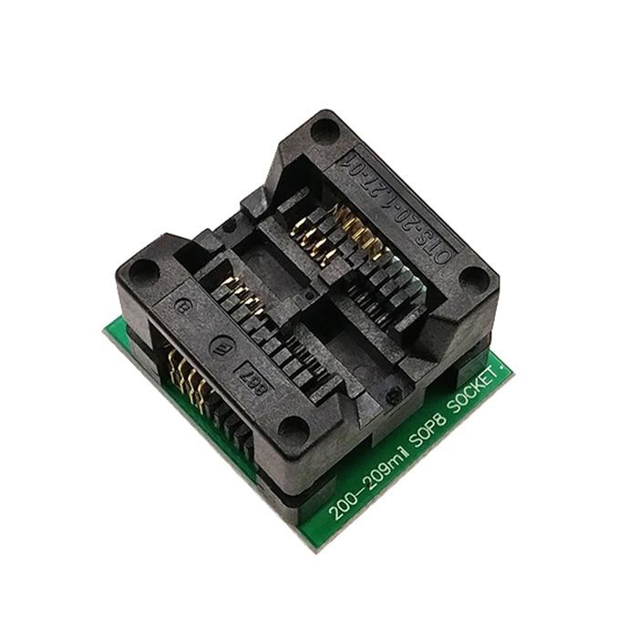 Широкое сиденье SOIC8 SOP8 - DIP8, 150/200 мил, адаптер для программатора, синяя горелка для тестирования IC SA602