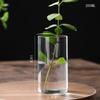 Transparent Glass Hydroponic Vase Modern Small Cylinder Flower Centerpiece Vases Use for Floral Wedding Home Decoration