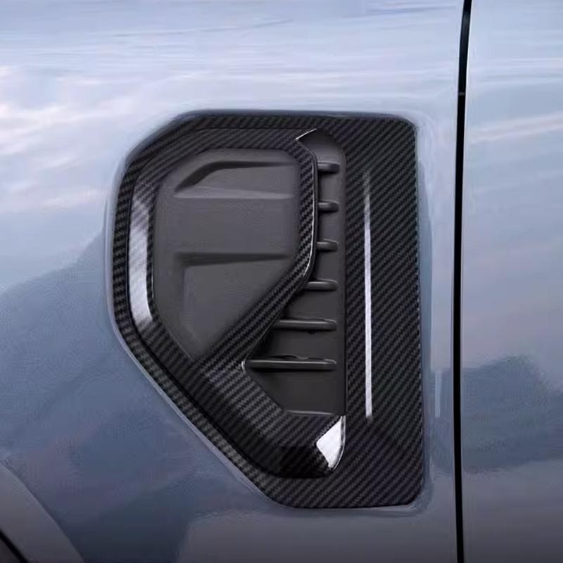 For Ford Ranger  2024 ABS Carbon Fiber Car Side Vents Fender Air Outlet Grille Cover Trim Styling Accessories