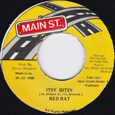 7-дюймовая пластинка RED RAT - Itsy Bitsy NONE Main St. 1995 Ямайка Регги, Ска и Даб Б/У