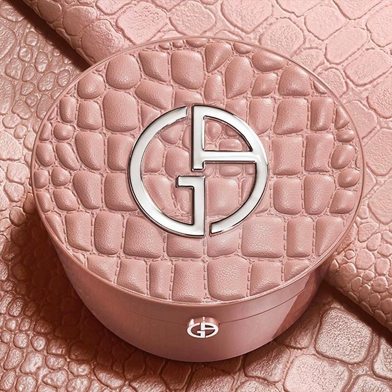 Набор макияжа Armani Красная туба блеск для губ нюдово-коричневый крокодиловый узор кушон Набор из двух предметов: #214 Теплый блеск для губ 6,5 мл + #2 Нюдово-коричневый кушон 15 г