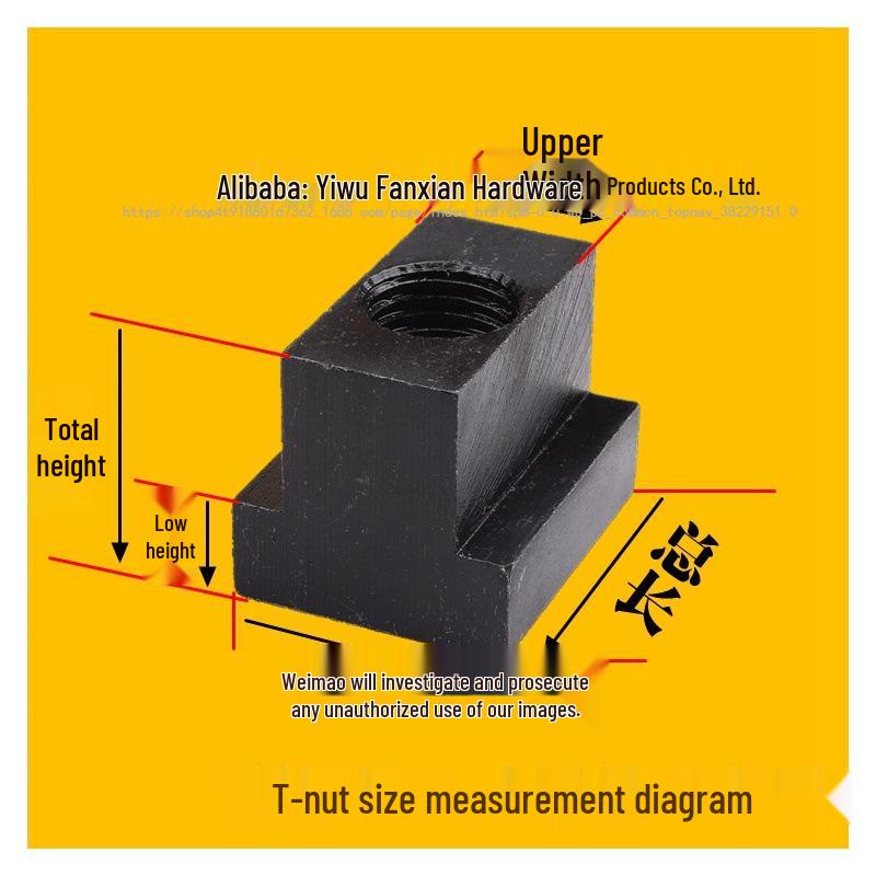 Канфей Гайка Т-образная сталь 45# для болтов M6-M20