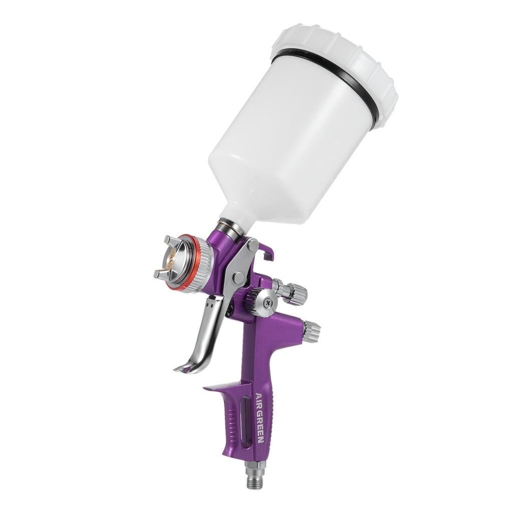 Профессиональный распылитель воздушной краски большого объема с гравитационной подачей и низким давлением с соплом 1,3 мм и объемом 600 куб.см.