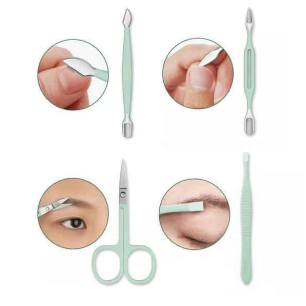 Portable 12/16PC Nail Clipper Set in Folding Leather Case, Stainless Steel, compatible with Sharp Clippers & Pedicure Tools
