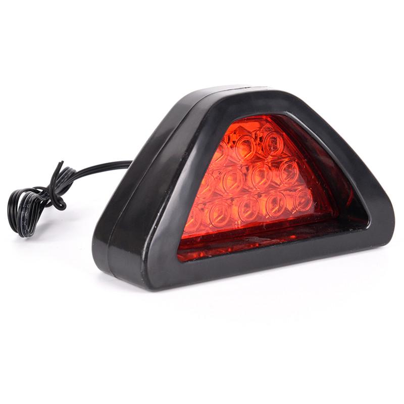 Треугольник 12 В, 12 светодиодов, красный цвет F1, автомобильный внедорожный низкий третий стоп-сигнал, универсальный