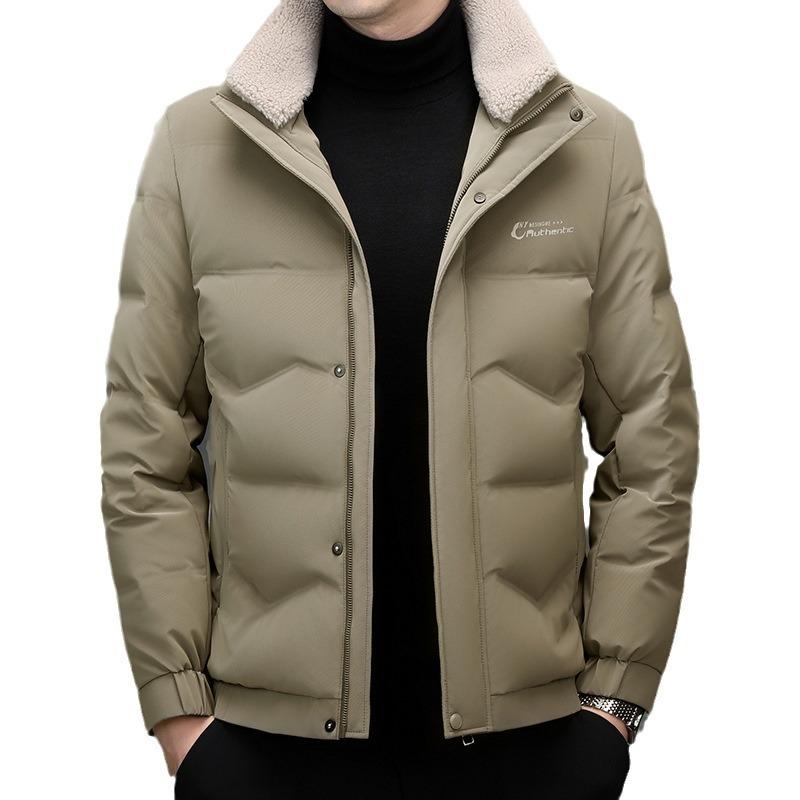 Зимняя утолщенная куртка-пуховик для мужчин среднего и пожилого возраста, новая повседневная короткая теплая мужская куртка для папы