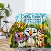 Puffin Rock Theme Printed Blanket - Perfect for Couch, Bed, Travel & Outdoor Use | Machine Washable, Cozy & Durable.
