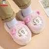 Детские хлопковые тапочки Babu bean для девочек, зимние, новые, домашние, нескользящие, хлопковые, с мультяшным рисунком, велюровые тапочки