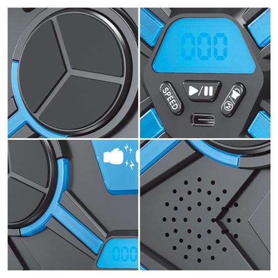 Музыкальный боксерский тренажер настенный, совместимый с Bluetooth, боксерская мишень со светодиодным счетчиком ударов, режимы, регулируемый электронный боксерский тренажер, подушка для отработки ударов