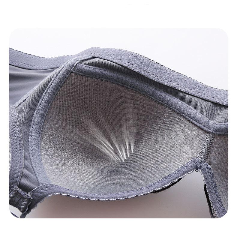 Бюстгальтер большого размера без стального кольца, дышащий, тонкий, с полной чашкой, бесшовный, удобный, трехбортный бюстгальтер