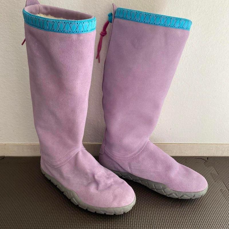 NEW Vintage Winter Women Knee High Boots Back Purple Knight Long Booties Designer Low Heel Botas De Mujer
