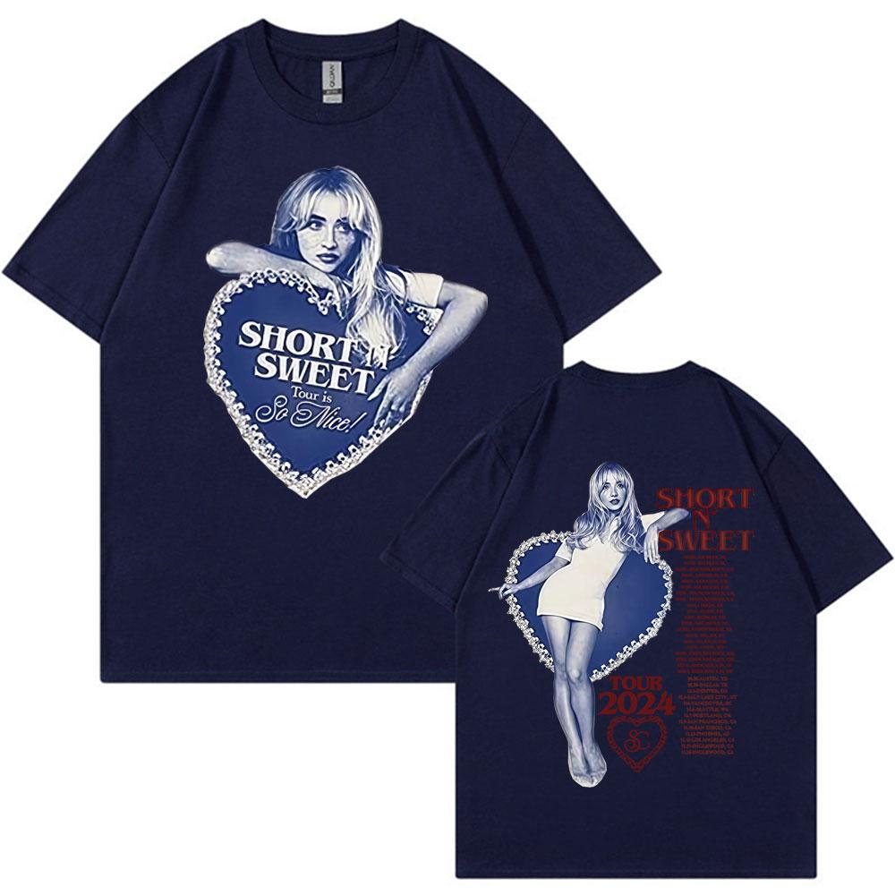 Sabrina Carpenter Short N' Sweet Tour 2024 Graphic T Shirt Men's Women's Clothing Fashion Aesthetics Harajuku Streetwear T-shirt