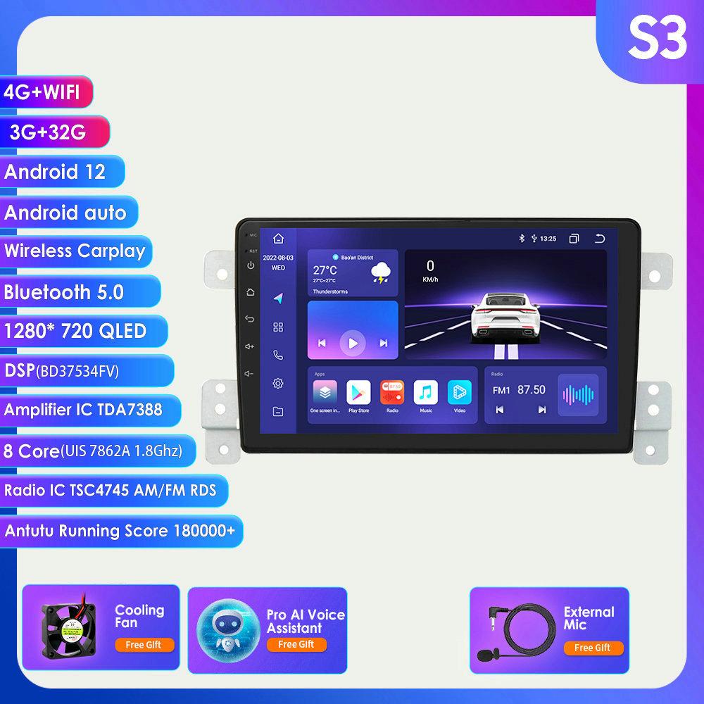 4G 9' Android 12 Wi-Fi DSP Автомобильный радиоприемник Мультимедийный видеоплеер для Suzuki Grand Vitara 3 2005-2015 Escudo Navi GPS 2Din Carplay AI Carplay 4G Авторадио