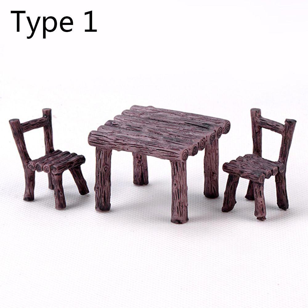 Accessories DIY Gifts Table and Chairs Micro Landscape Garden Furniture Ornament Mini Miniature