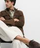 Massimo Dutti Suede Leather Pocket Jacket