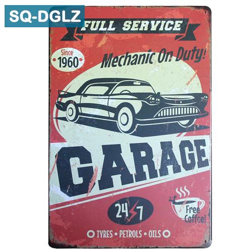 [SQ-DGLZ] Горячая MUSCLE CAR GARAGE Металлическая вывеска Магазин Настенный декор Оловянная вывеска Винтажные металлические вывески Домашний декор Живопись Таблички Художественный постер