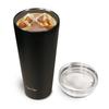 [Drink Holder Compatible!] Tumbler with Lid, 470ml, Black. Features a Clear Lid That Lets You See the Remaining Liquid. Safe for Driving O