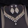 Винтажные хрустальные короны свадебные комплекты ювелирных изделий для женщин диадемы колье ожерелье комплекты для свадьбы корона комплект ювелирных изделий аксессуары