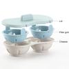 Microwave Double Egg Poacher Maker With Lid Detachable Drain Basket Heat Resistant Food Grade PP Poached Egg Cooker Steamer Kitchen Gadget