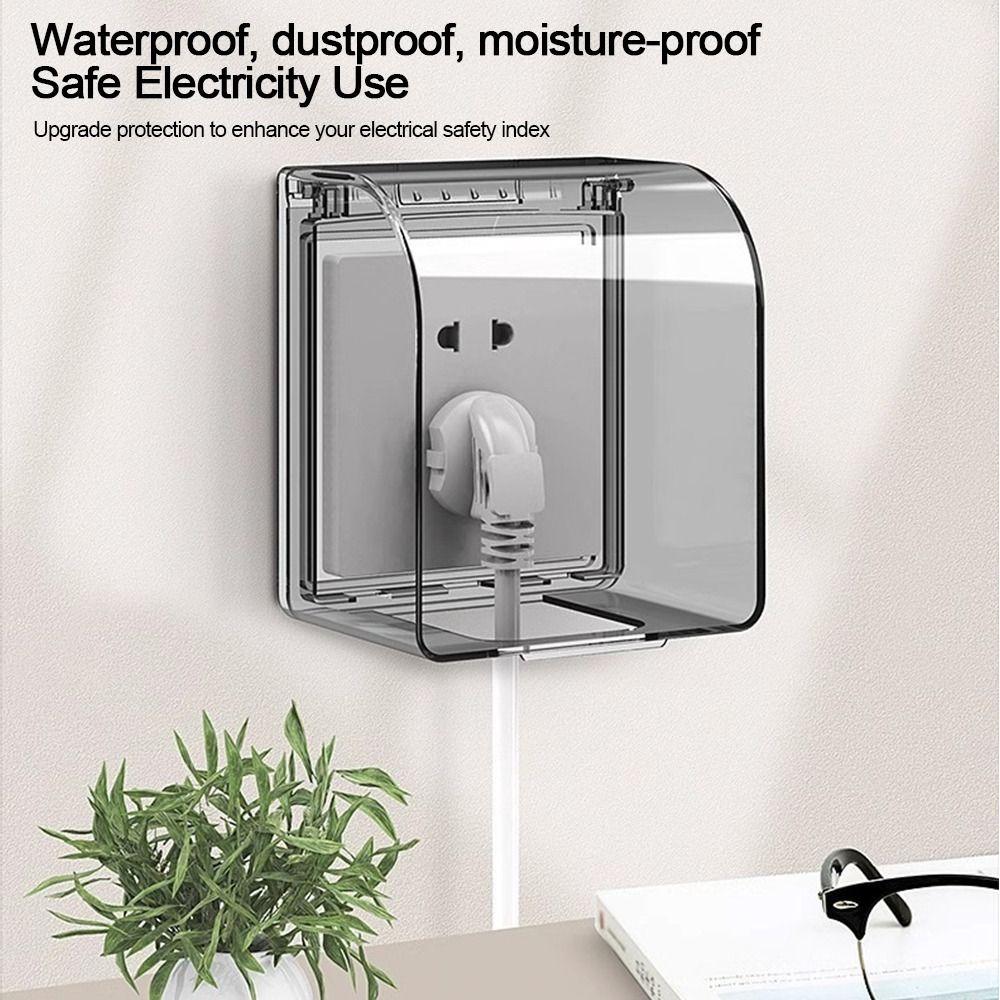 Wall-mounted Switch Protective Cover Plastic Self-Adhesive Enlarged Protection 86 Type Splash-Proof Box Wall