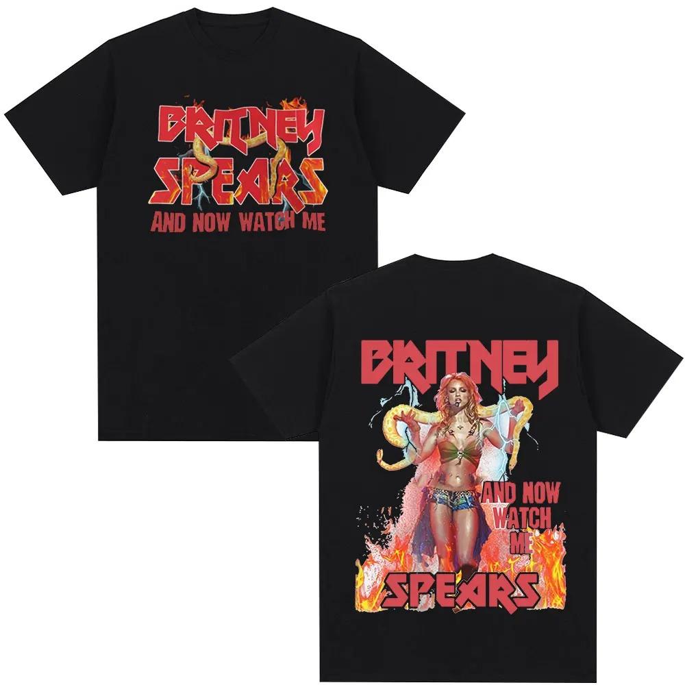 2026 Summer Britney Spears Metal Rock Graphic Tshirt Men Women Fashion Hip Hop T Shirts Vintage Short Sleeve Tee Oversized Y2k