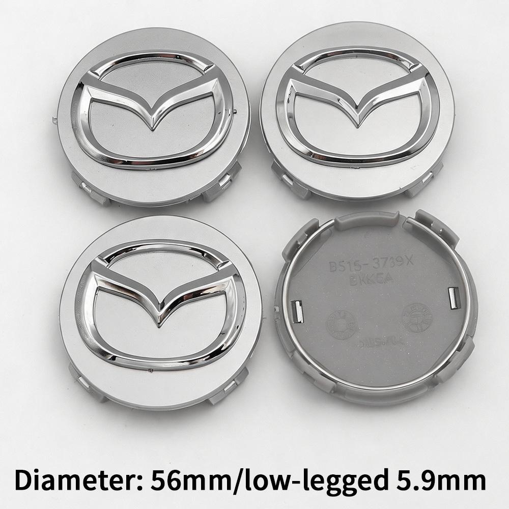 4pcs 56mm Car Wheel Center Hub Caps Rim Cover For Mazda 2 3 5 6 323 626 Demio CX3 CX5 CX30 Atenza Axela MX3 MX5 RX8 Accessories j1
