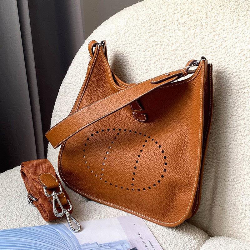 Сумка-тоут Evelyn из натуральной кожи через плечо - Женская сумка из коровьей кожи с широким плечевым ремнем