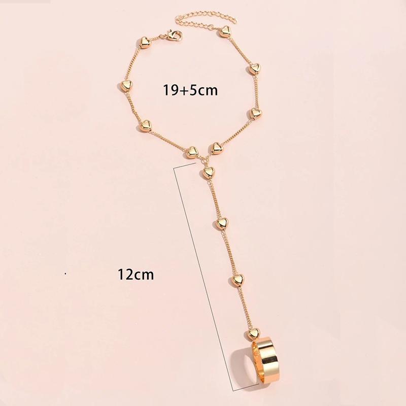 Vintage Gold Color Butterfly Adjustable Finger Bracelet for Women Originality Personality Geometric Crystal Bracelet Jewelry