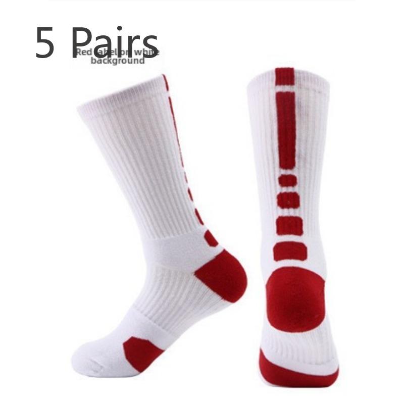 5 пар мужских носков для бега на открытом воздухе, дышащих, с полотенечным дном, для занятий альпинизмом