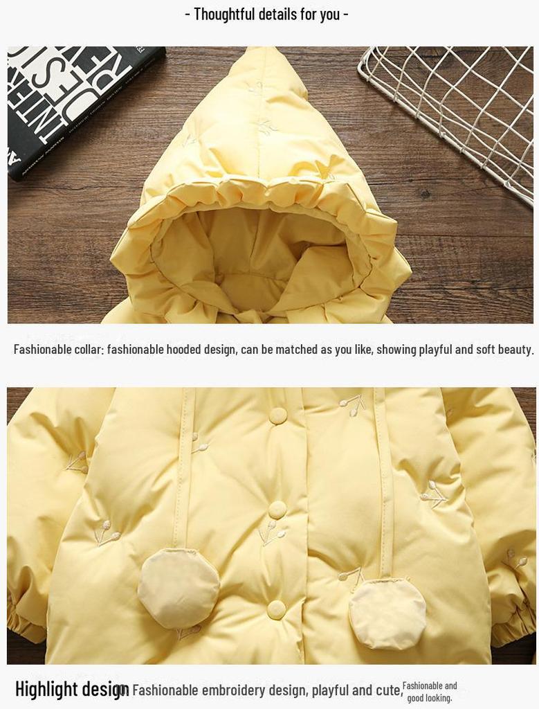 Стильное зимнее хлопковое пальто для девочек от 1 до 4 лет - плотная, теплая верхняя одежда