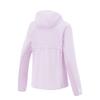 Li Ning Беговая серия Удобная Повседневная Простая Однотонная Толстовка на молнии Универсальная Куртка с зеркальной защитой от солнца Женская куртка Холодный фиолетовый AFDV252-5