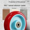 1Pcs-3 inch (M10/12/16*30/60mm) Polyurethane Swivel Casters with Dual Bearings, Threaded Stem, Heavy-Duty & Locking Wheels