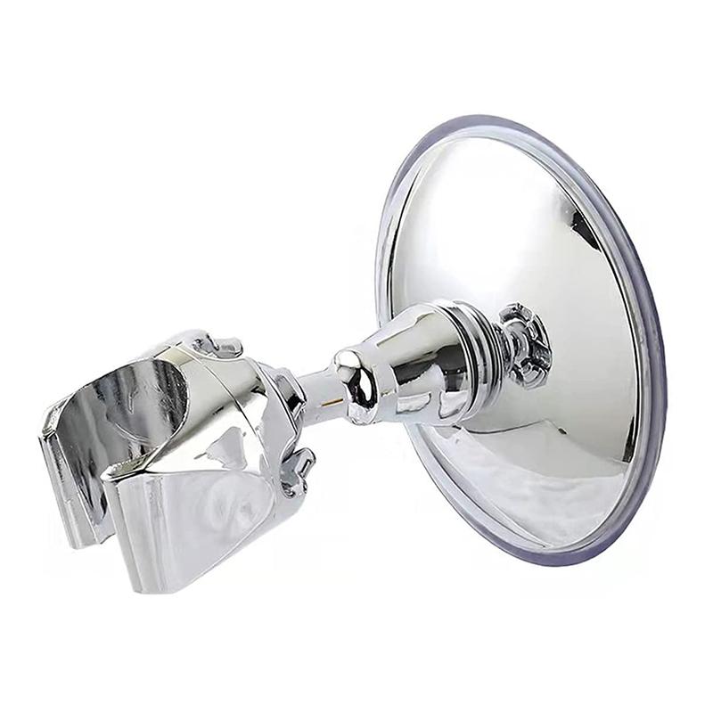 Swivel Adjustable Chrome Finish Shower Head Holder Suction Cup Bathroom Faucet Accessory Kit Easy Installation for Home