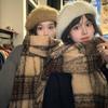 Retro Maillard Atmosphere Scarf for Women In Winter Warm and Cold Proof Thickened Shawl Plush and Versatile Scarf