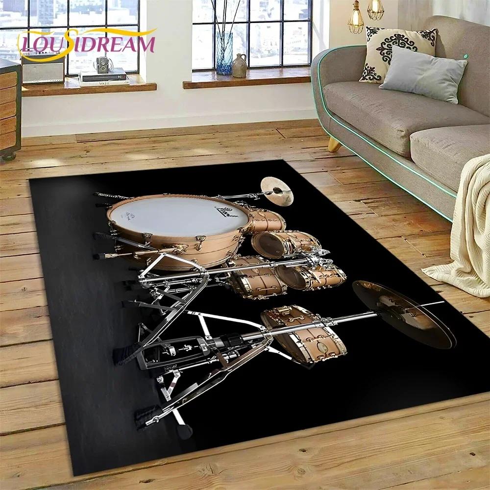 3D барабанная установка, набор подставок для барабанов, музыкальные инструменты, ковер, коврик для спальни, гостиной, домашний диван, украшение, большой декор для детей, напольный коврик
