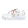 Air Force 1 Износостойкие Износостойкие Низкие Кеды для Скейтборда Женские Белый Розовый Золотой FV3654-111(Команда74-)