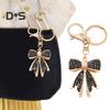 Women Rhinestone Bow Keychain Sparkling Bow Bag Charm Faux Crystal Key Chain Car Pendant Valentine Gift