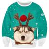 Funny Christmas Sweatshirts Animals Cats Dogs 3D Print Hoodies Women Streetwear Long Sleeve Pullovers Y2k Hoodie Woman Clothing