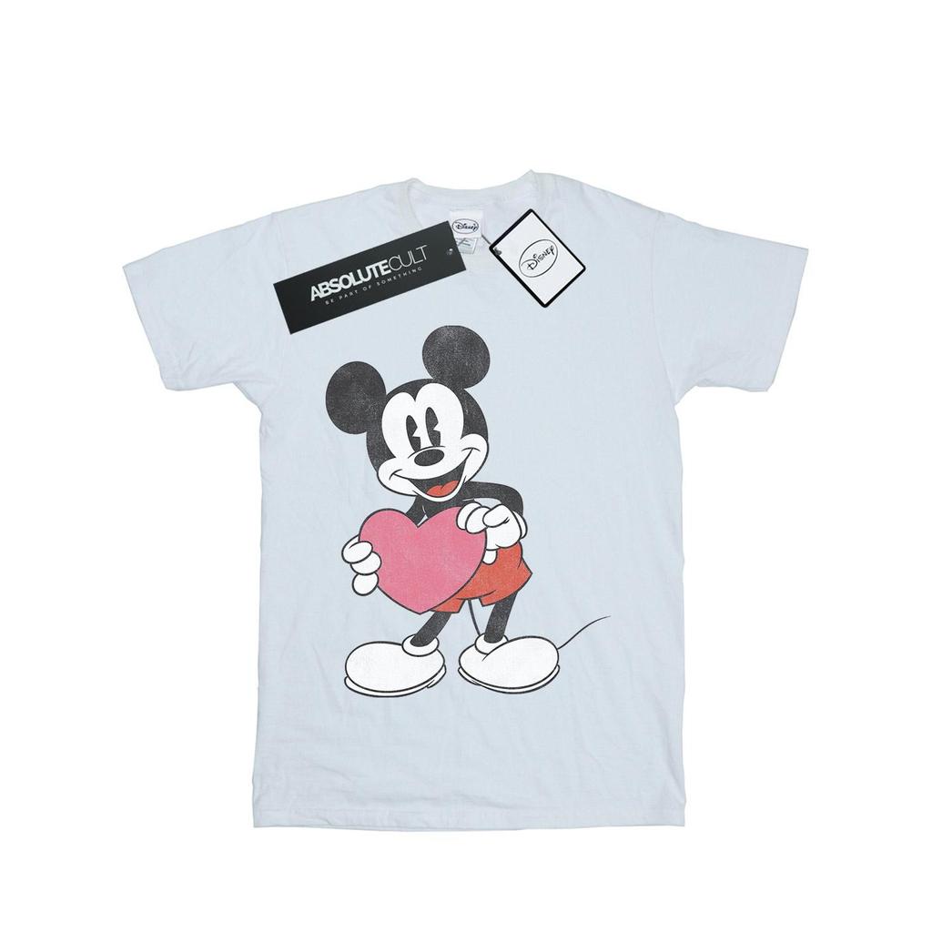 Disney Mens Mickey Mouse Valentine Heart T-Shirt