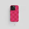 Роскошный красный чехол Clmj с клетчатым цветочным узором для iPhone 16 15 14 13 12 11 Pro Max Plus, магнитная двухслойная крышка