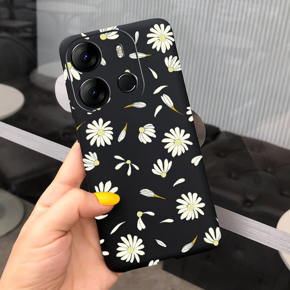 Чехол для телефона для Infinix Smart 7 Plus Чехол X6517 Бампер Цветочный Девичий Мягкий Силиконовый Чехол для Infinix Smart 7 X6517 Funda Smart 7+
