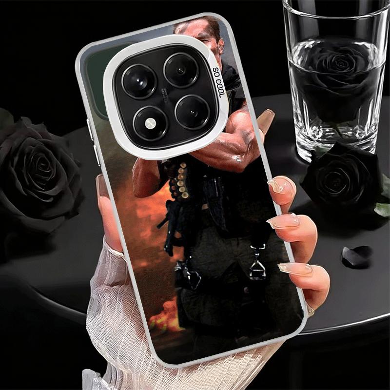 Terminator Arnold Schwarzenegger Soft Phone Case for Xiaomi Redmi Note 13 14 15 Pro Plus 12S 12 11S 11 11T 10S 10 Shockproof Cov