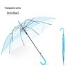 Очень большой прозрачный ветроустойчивый складной зонт с длинной ручкой - корейский стиль для двоих