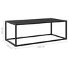 VidaXL Table basse Noir avec verre noir 100x50x35 cm